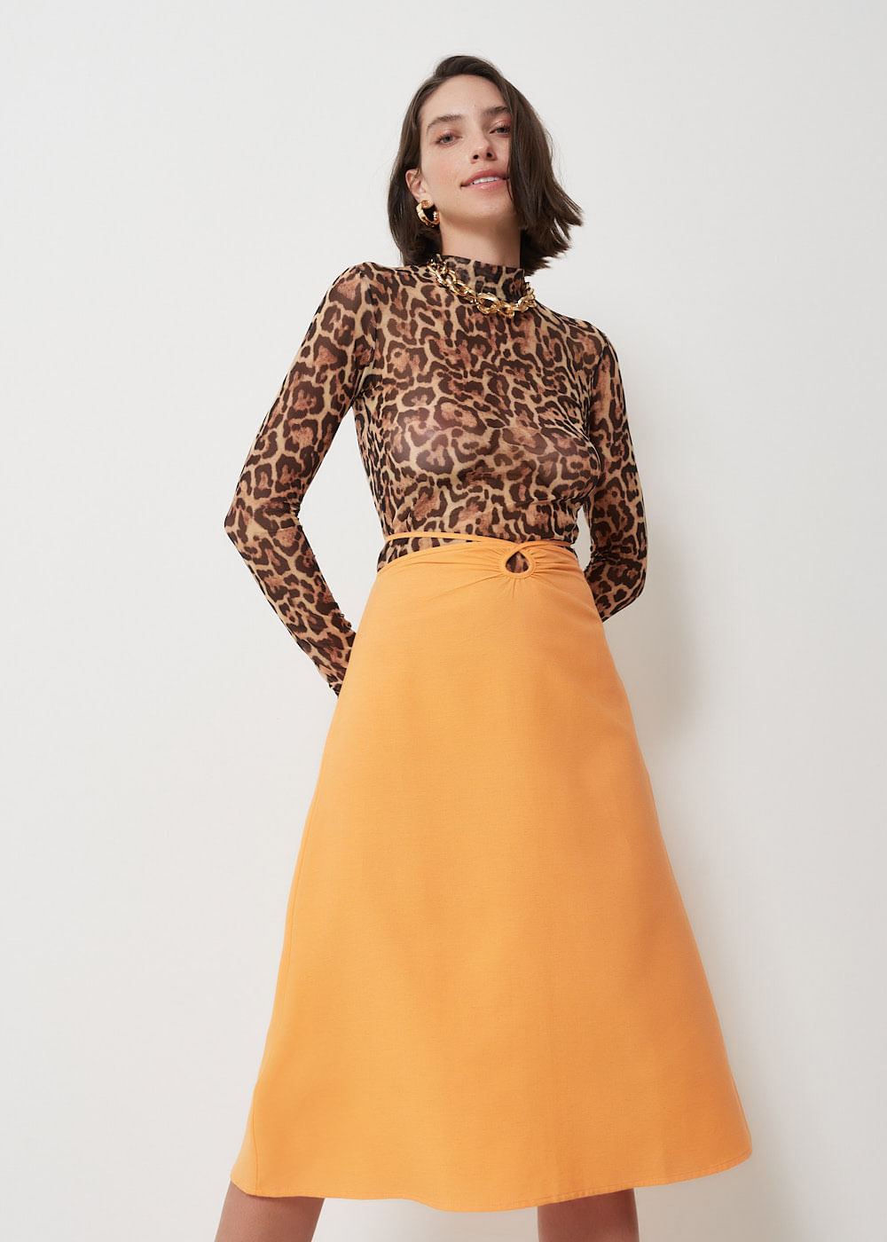 54.11.3003PAP SAIA MIDI EVASÊ AMARRAÇÃO CRUZADA - COLEÇÃO MÔNICA SALGADO