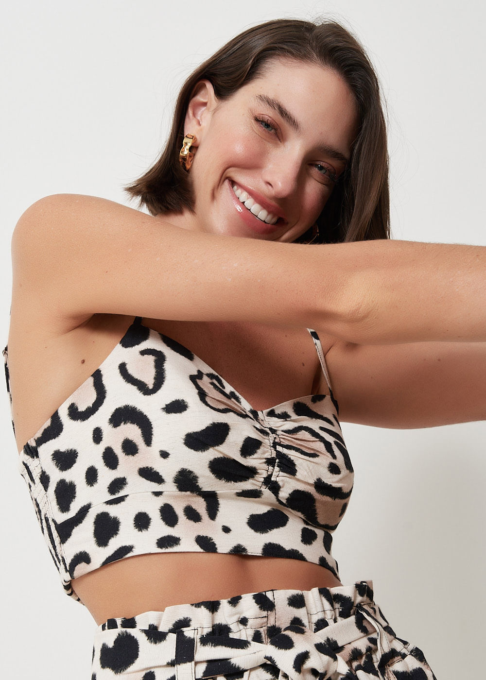 59.60.3013EST TOP CROPPED ESTAMPA SAVANA COLEÇÃO MÔNICA SALGADO