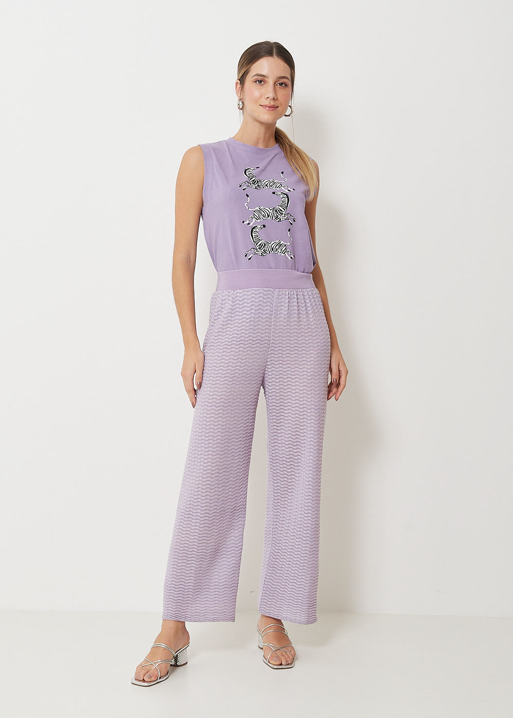 42.20.3002AMT CALÇA PANTALONA TRICOT PONTO ONDA