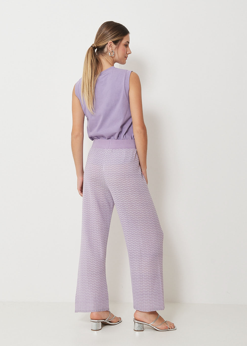 42.20.3002AMT CALÇA PANTALONA TRICOT PONTO ONDA