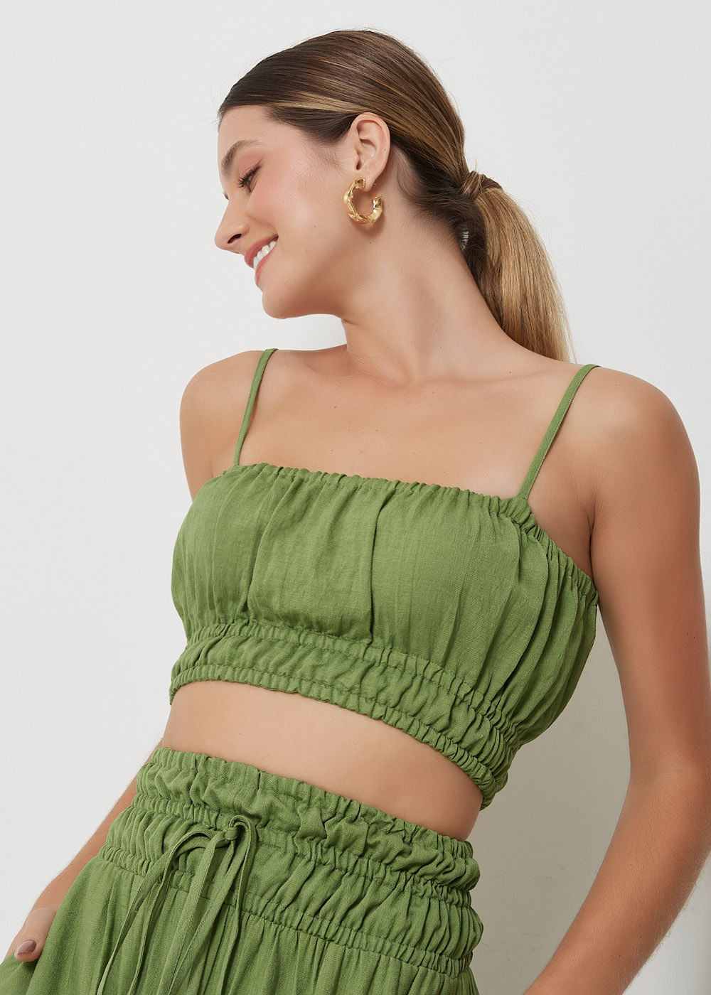 59.60.3028OLI TOP CROPPED FRANZIDO ALCINHA