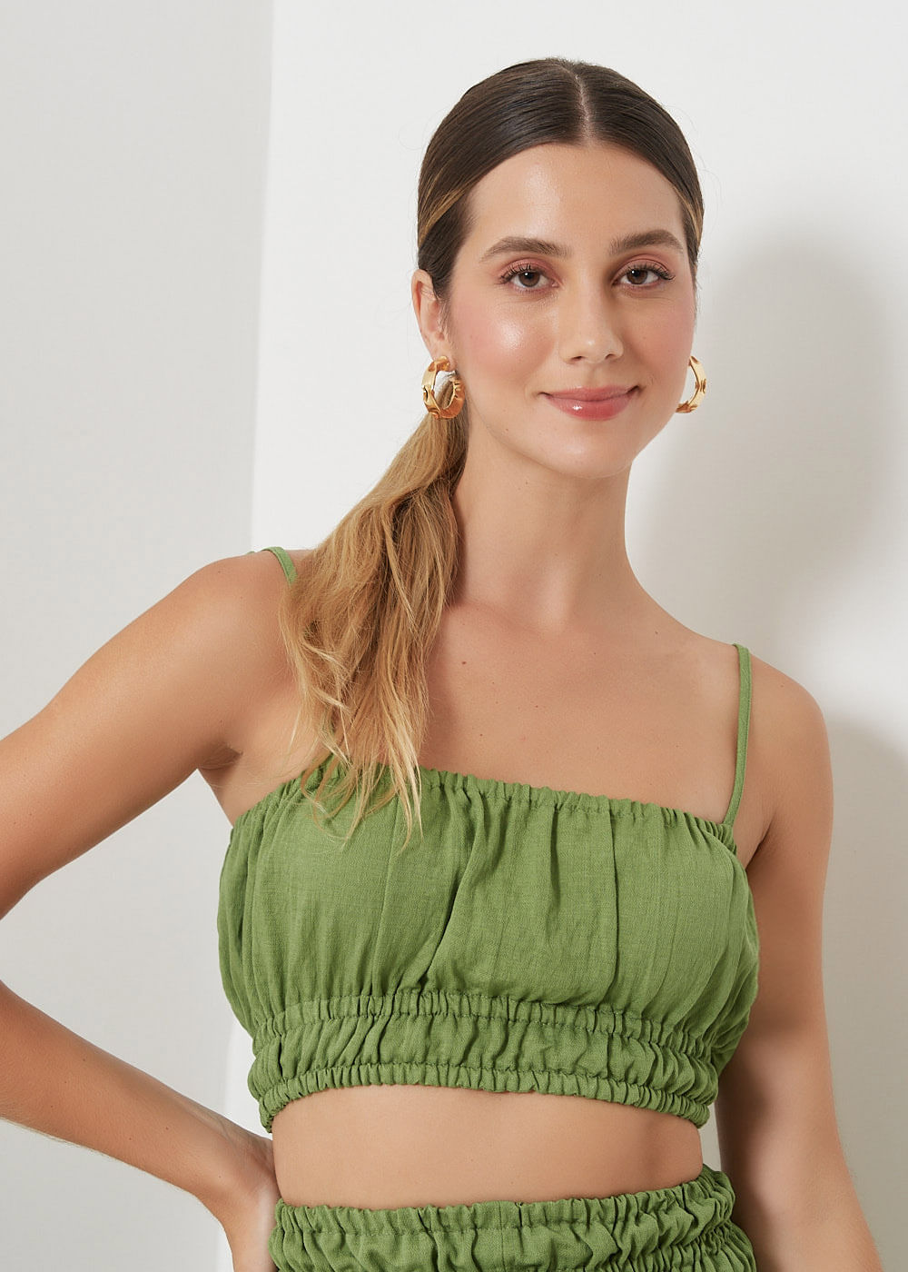 59.60.3028OLI TOP CROPPED FRANZIDO ALCINHA