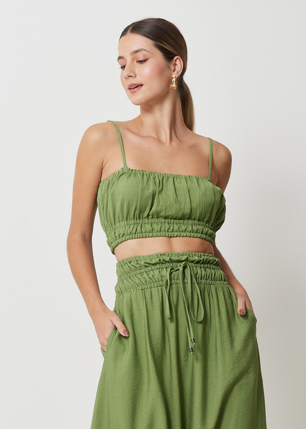 59.60.3028OLI TOP CROPPED FRANZIDO ALCINHA