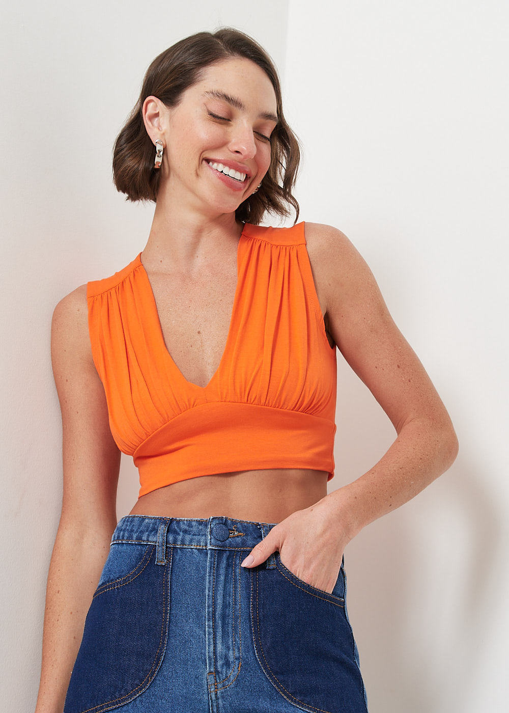 69.60.3005MNG REGATA CROPPED MALHA DECOTE V