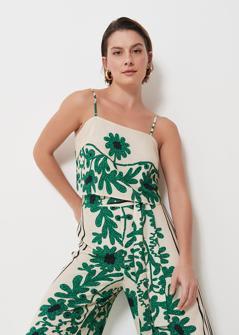 59.60.3066EST TOP CROPPED ALCINHA ESTAMPA ARABESCO VINTAGE