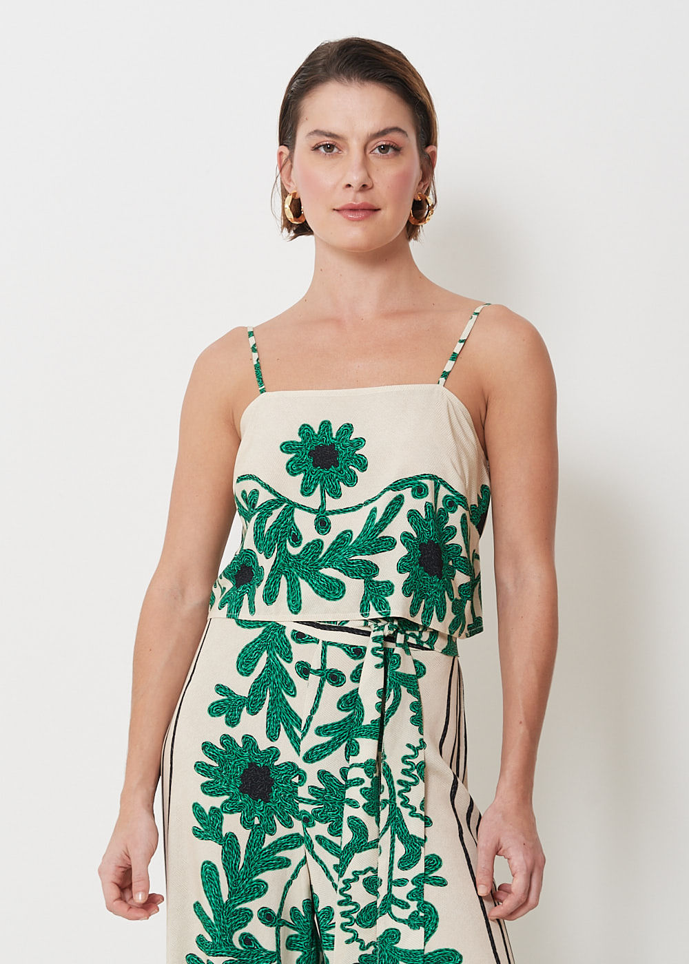 59.60.3066EST TOP CROPPED ALCINHA ESTAMPA ARABESCO VINTAGE