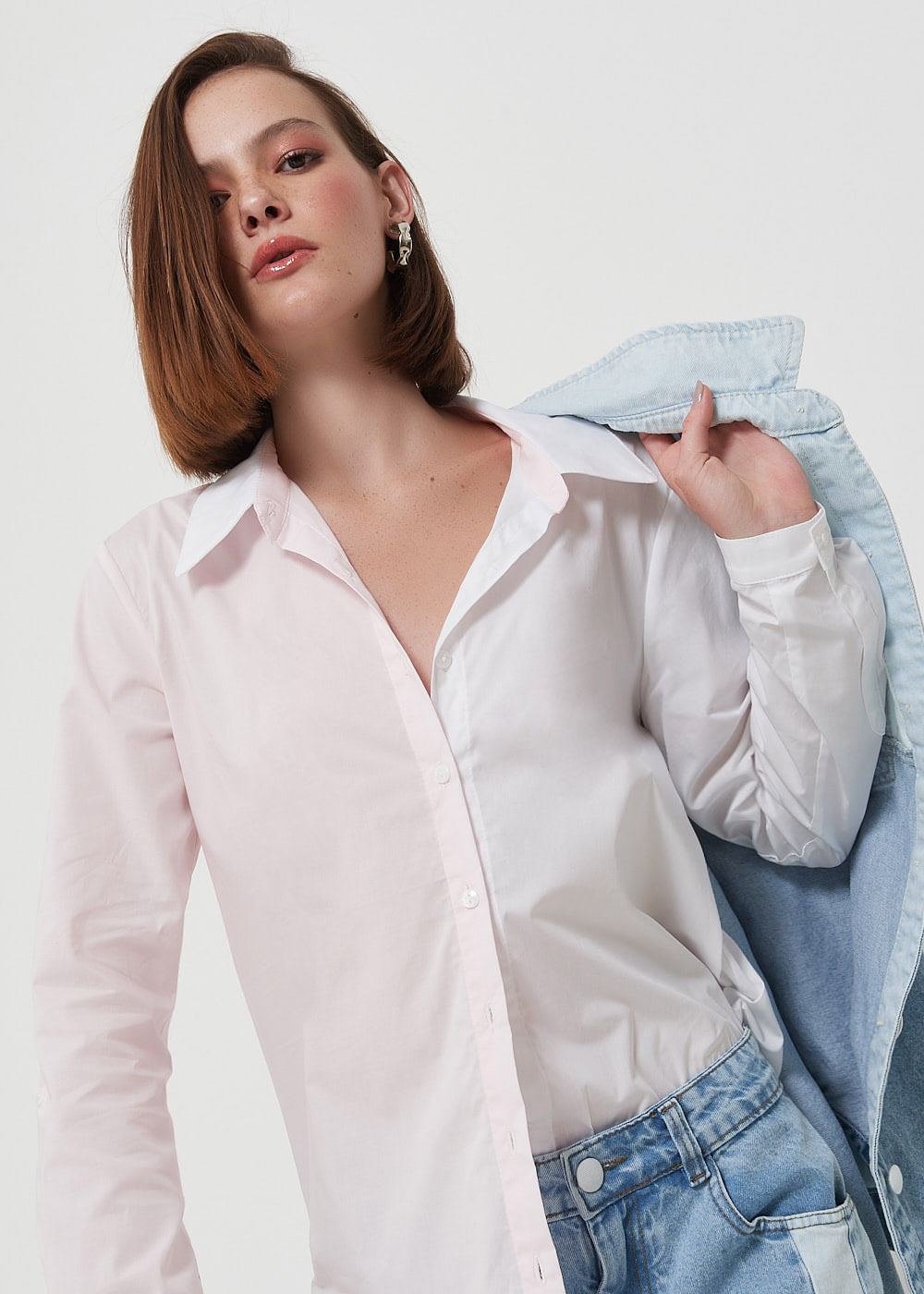 55.40.3001BIC CAMISA TRICOLINE RECORTE BICOLOR