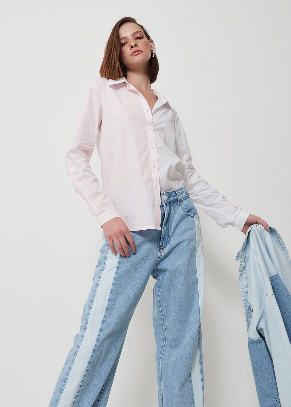 55.40.3001BIC CAMISA TRICOLINE RECORTE BICOLOR