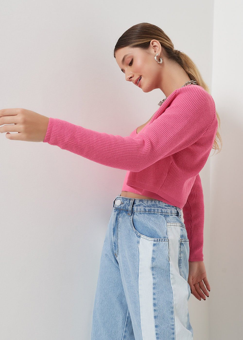 45.10.3001CLE CASAQUINHO TRICOT MANGA LONGA