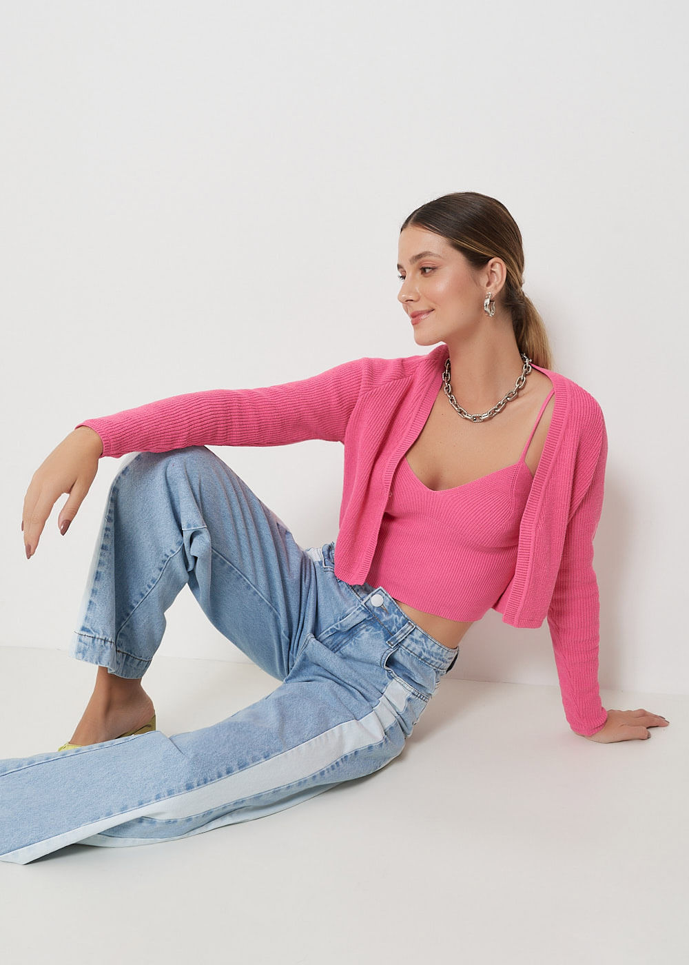 45.10.3001CLE CASAQUINHO TRICOT MANGA LONGA