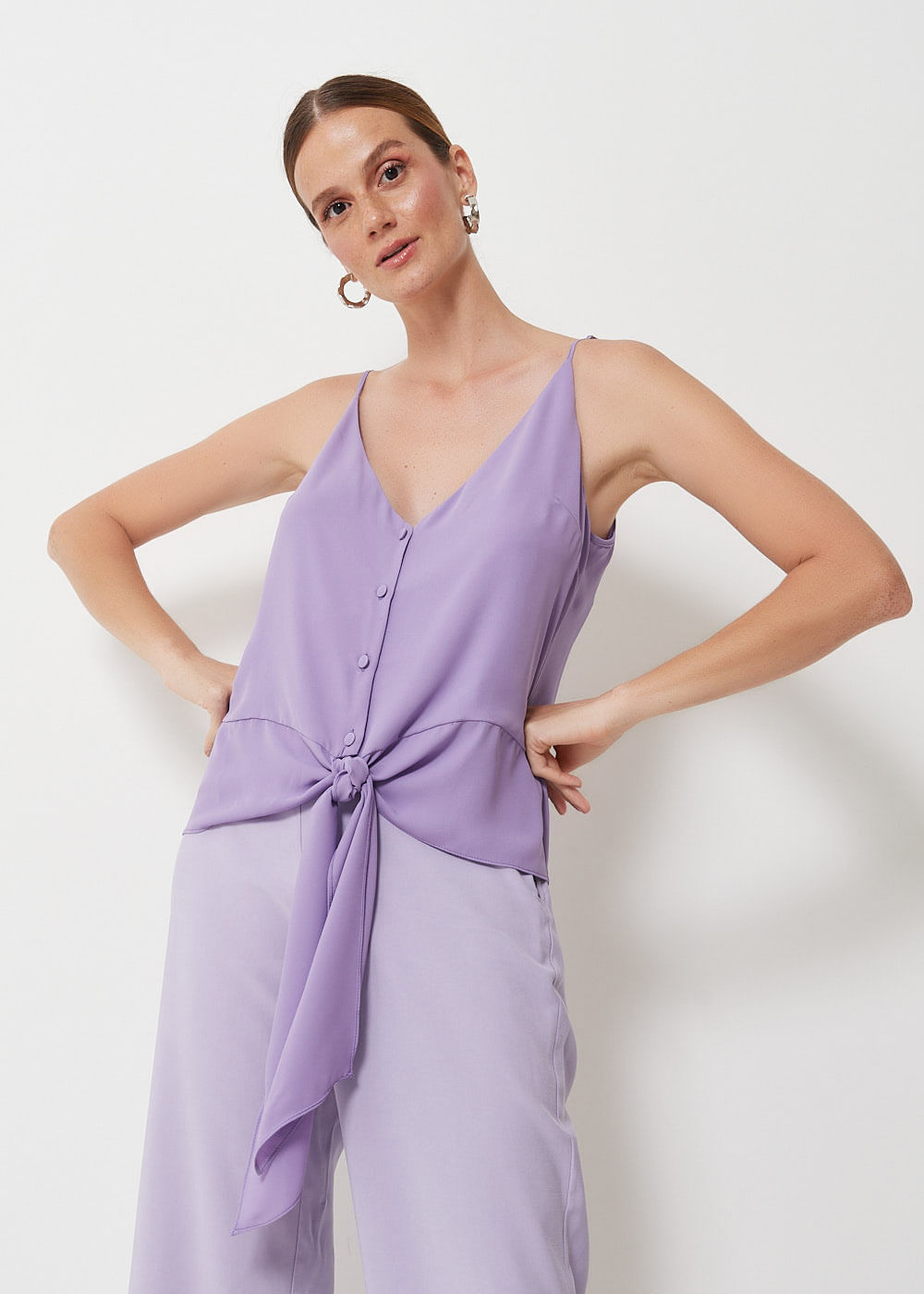 58.40.3010AMT REGATA CHIFFON DETALHE BOTÃO FORRADO