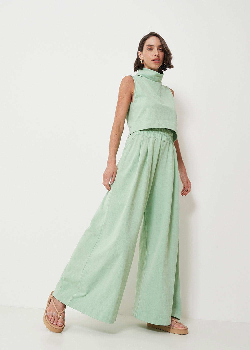 62.30.3003MEN CALÇA PANTALONA CÓS LARGO MALHA