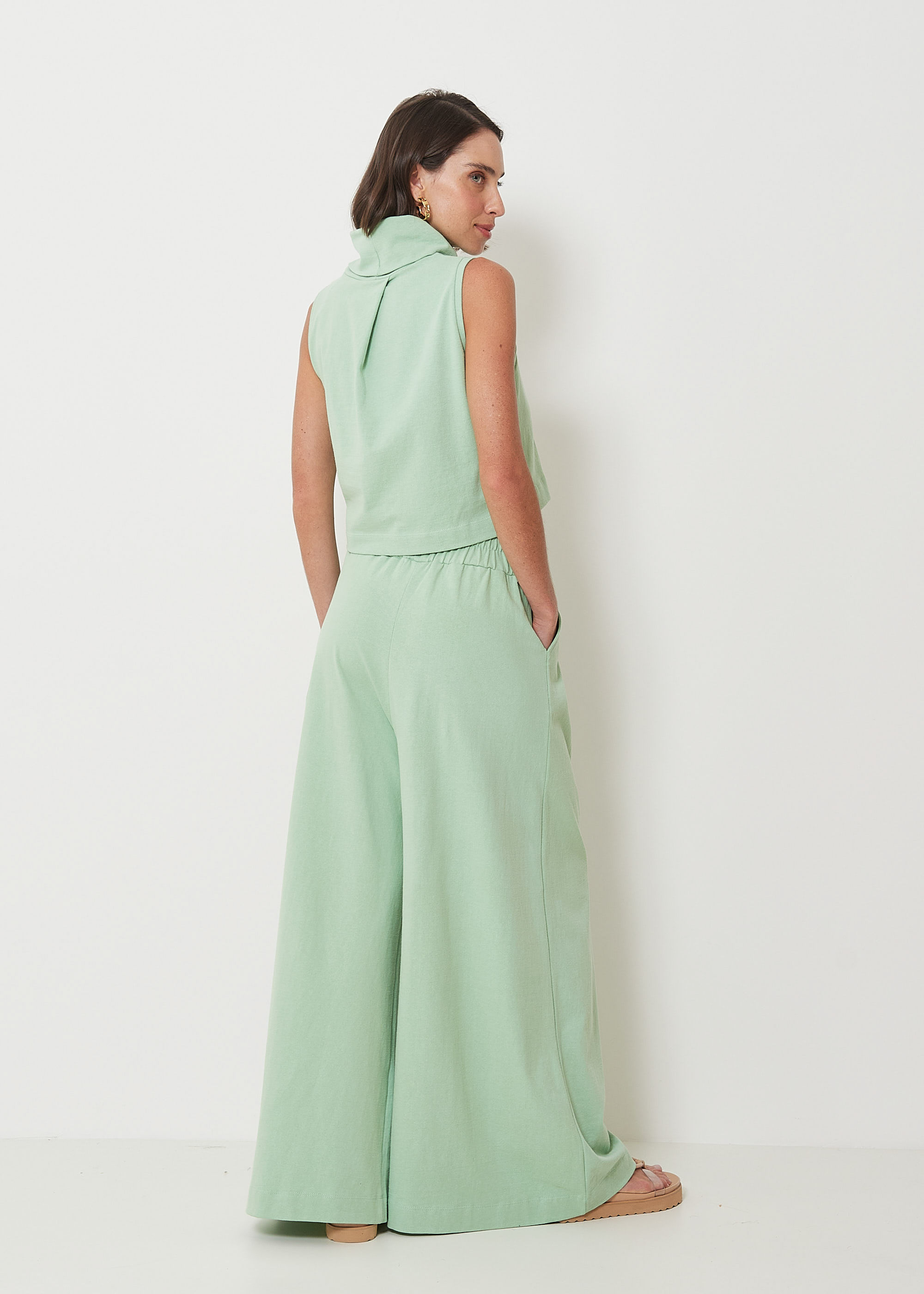 62.30.3003MEN CALÇA PANTALONA CÓS LARGO MALHA