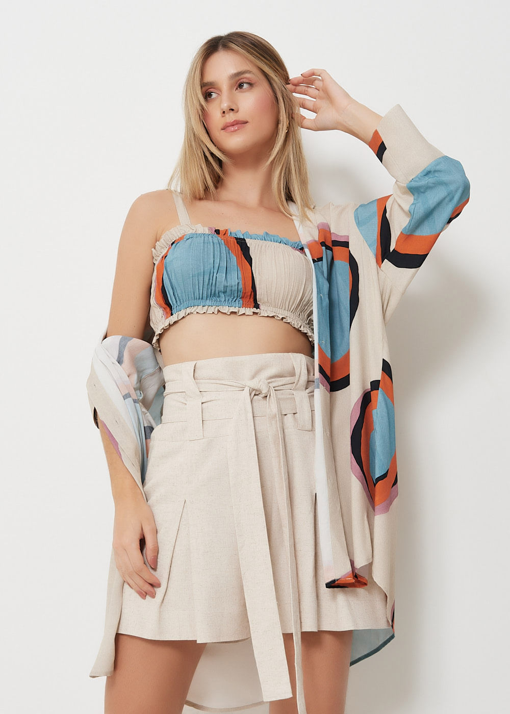 59.60.3070EST TOP CROPPED FRANZIDO ESTAMPA POÁ GRÁFICO