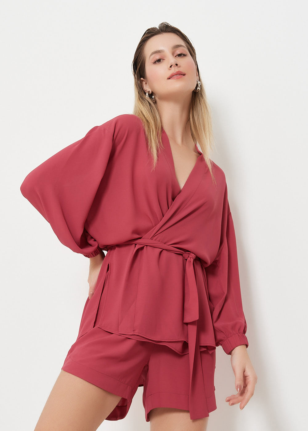 51.30.3008PTY KIMONO ABERTO CHIFFON MANGA LONGA