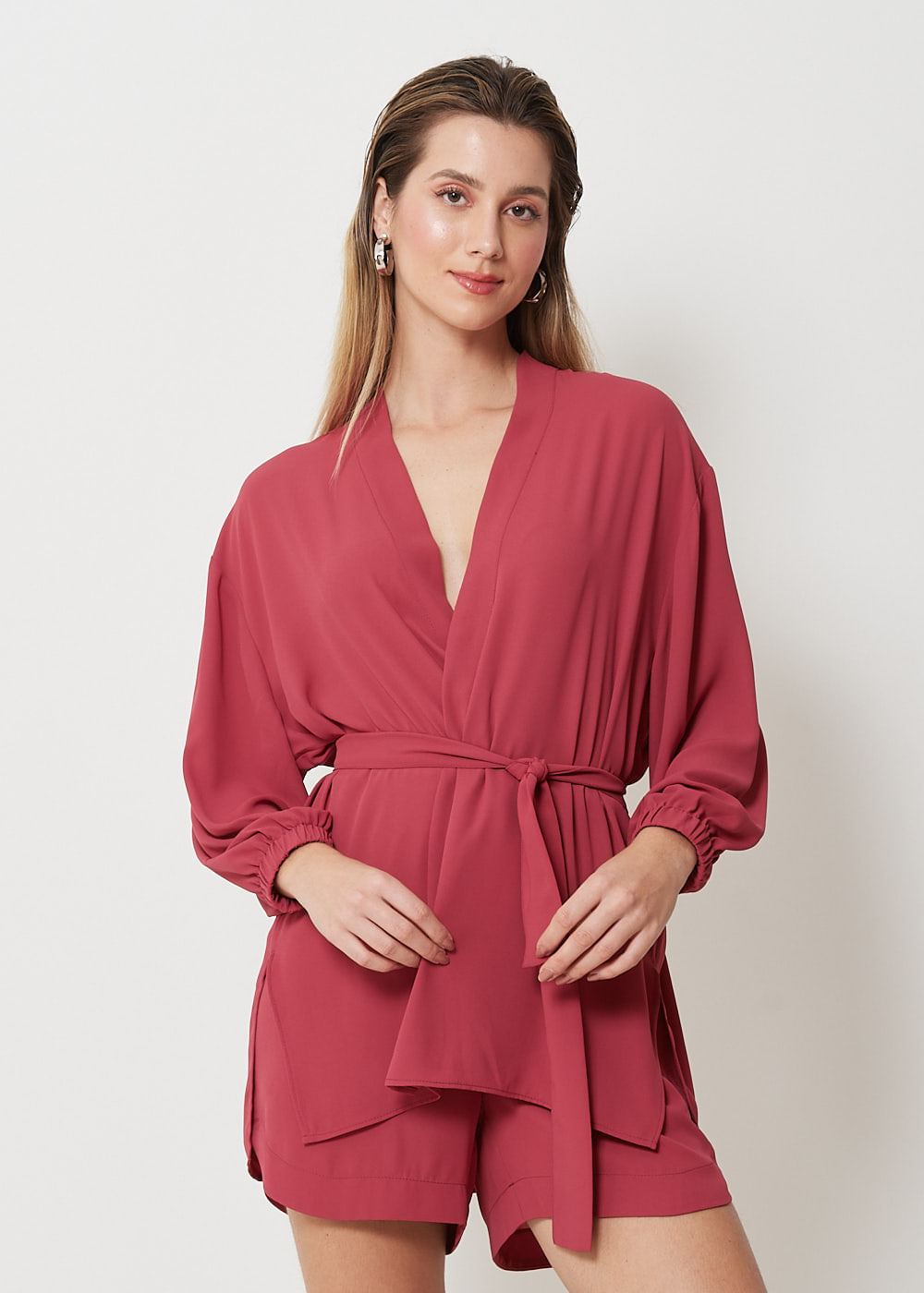 51.30.3008PTY KIMONO ABERTO CHIFFON MANGA LONGA