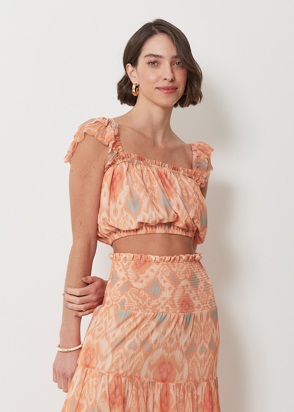 69.60.3010EST REGATA CROPPED MALHA TULE ESTAMPA IKAT COLOR