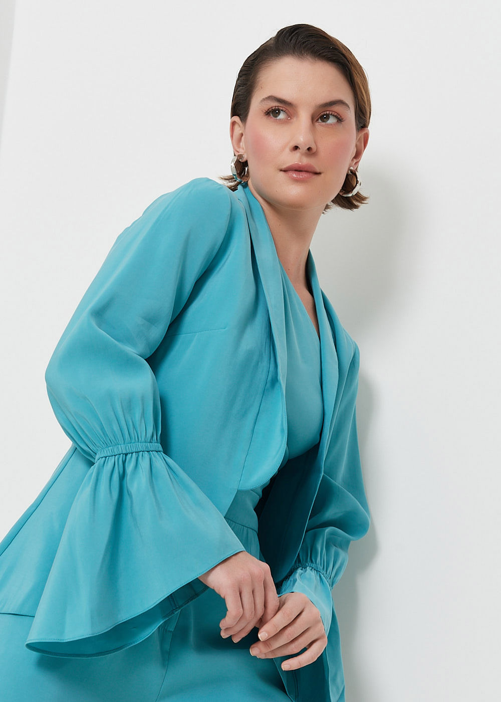 21.30.3001PTR BLAZER ALFAIATARIA MANGA LONGA COM BABADO