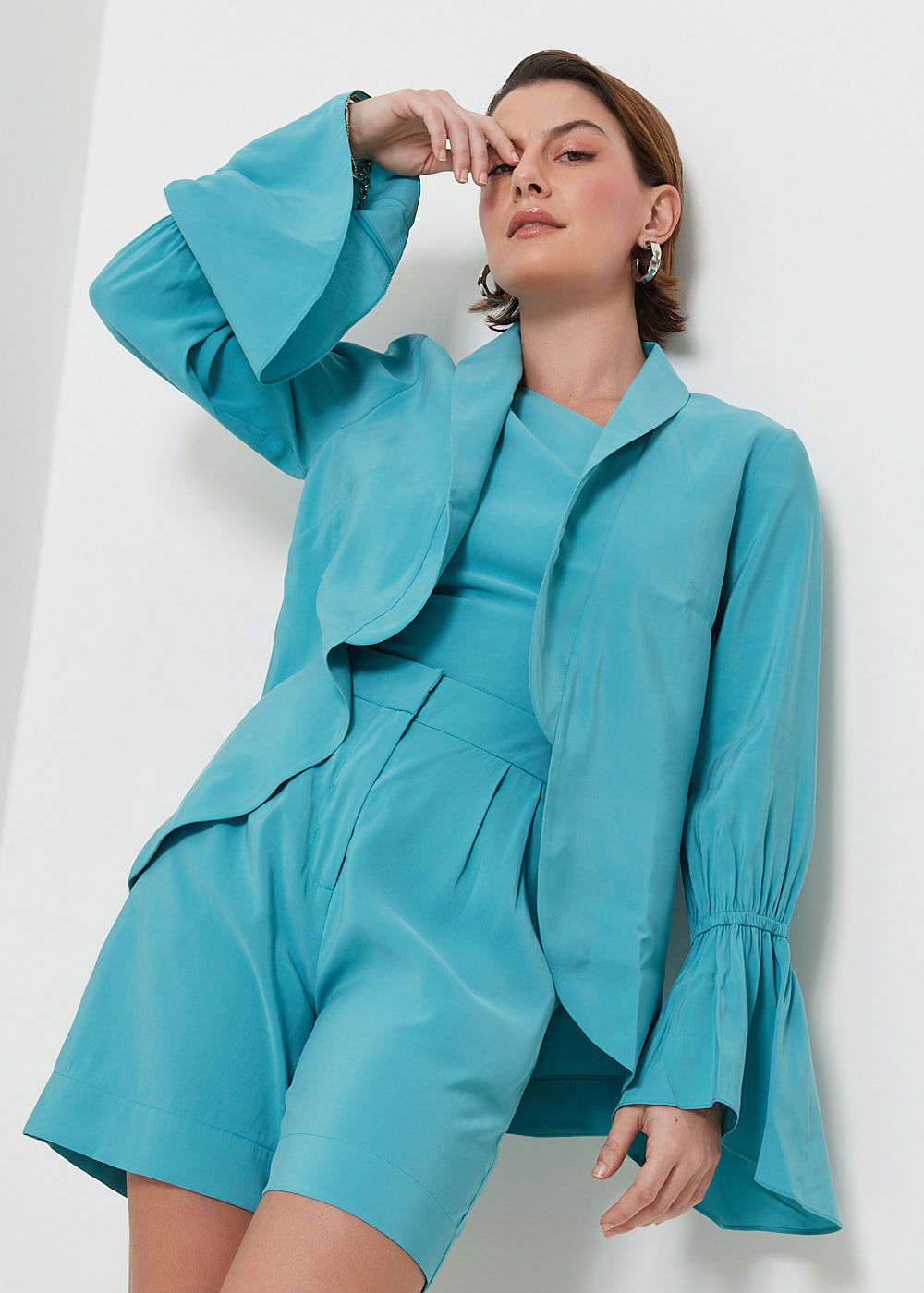 21.30.3001PTR BLAZER ALFAIATARIA MANGA LONGA COM BABADO