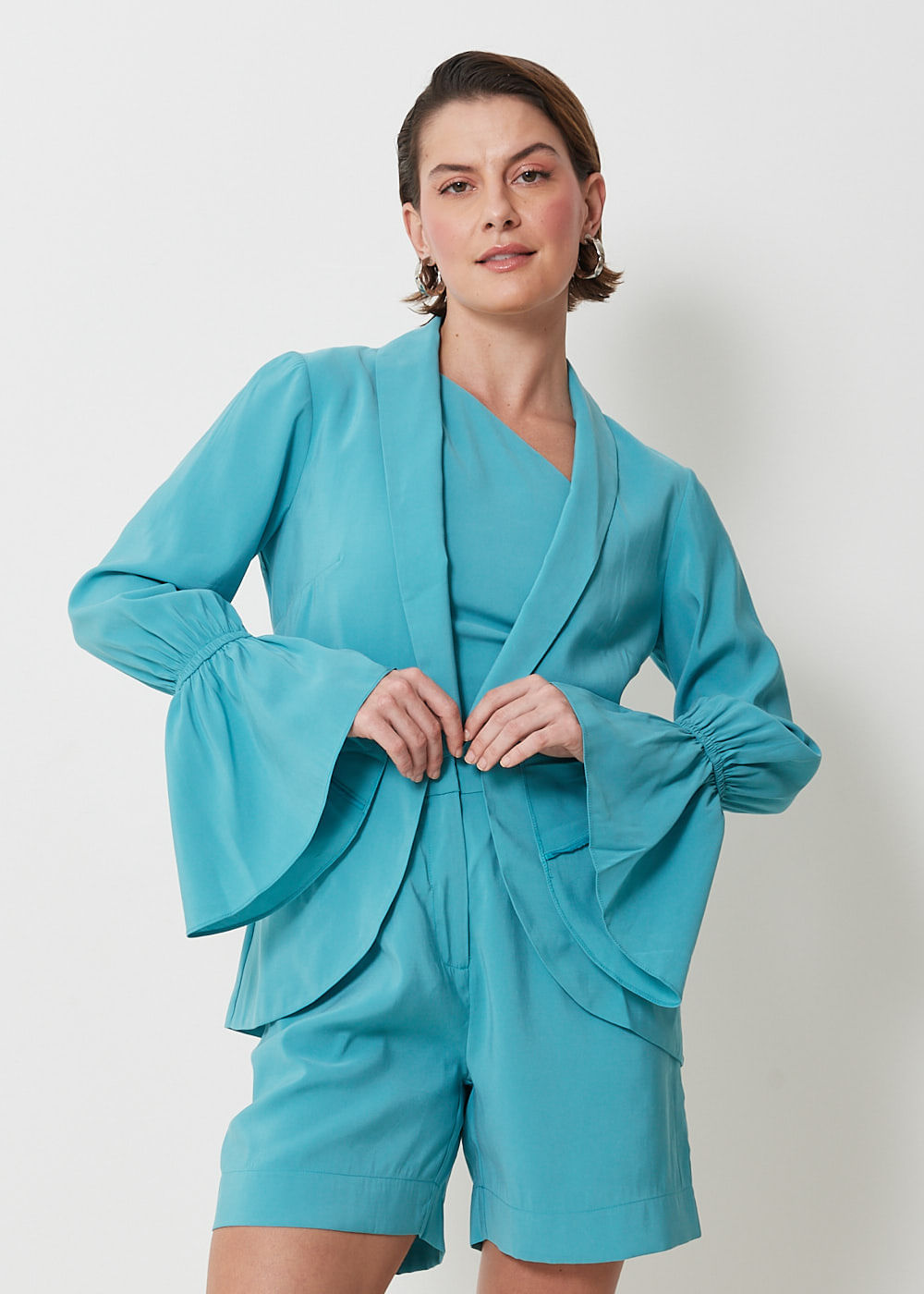 21.30.3001PTR BLAZER ALFAIATARIA MANGA LONGA COM BABADO