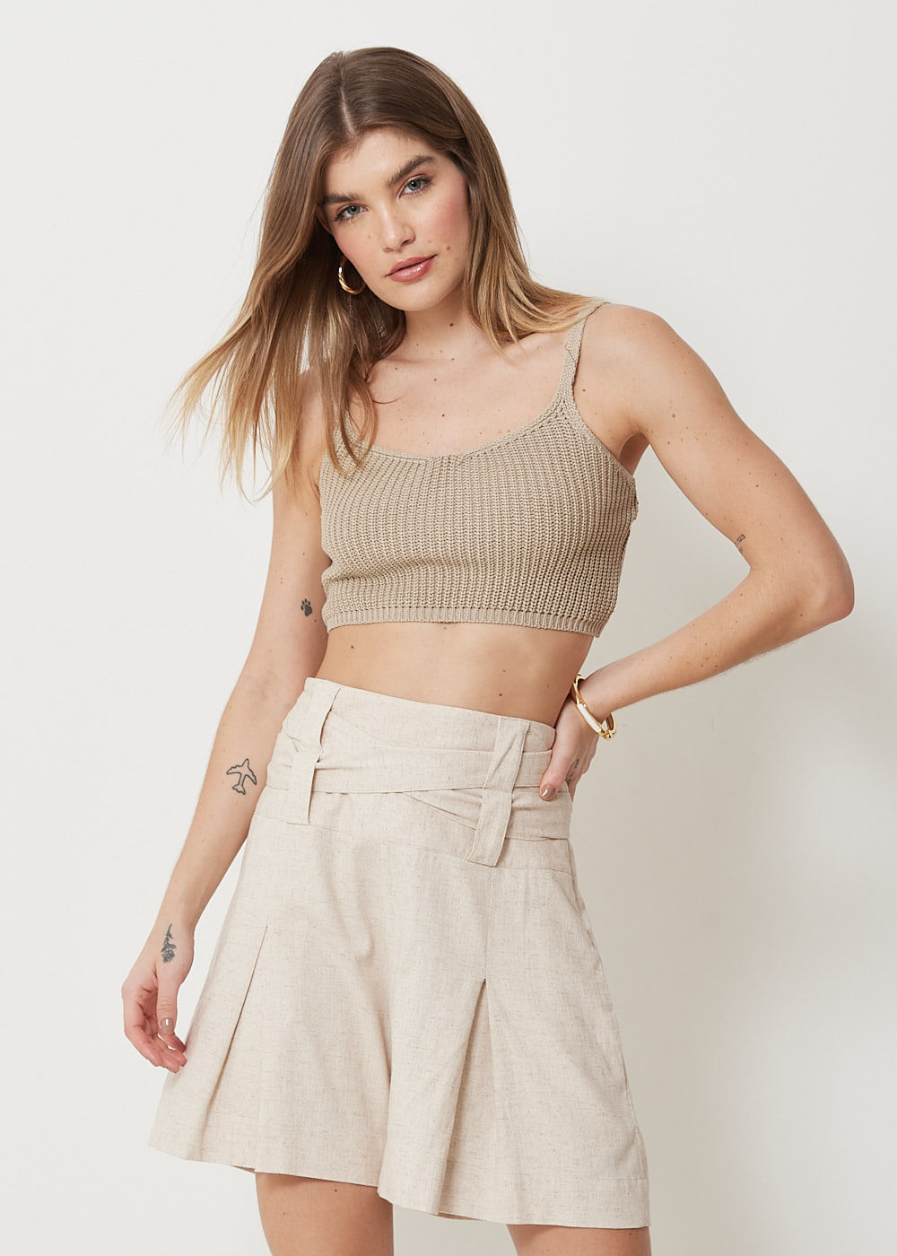 Top Cropped Tricot Alça Tranças - 49.60.3013