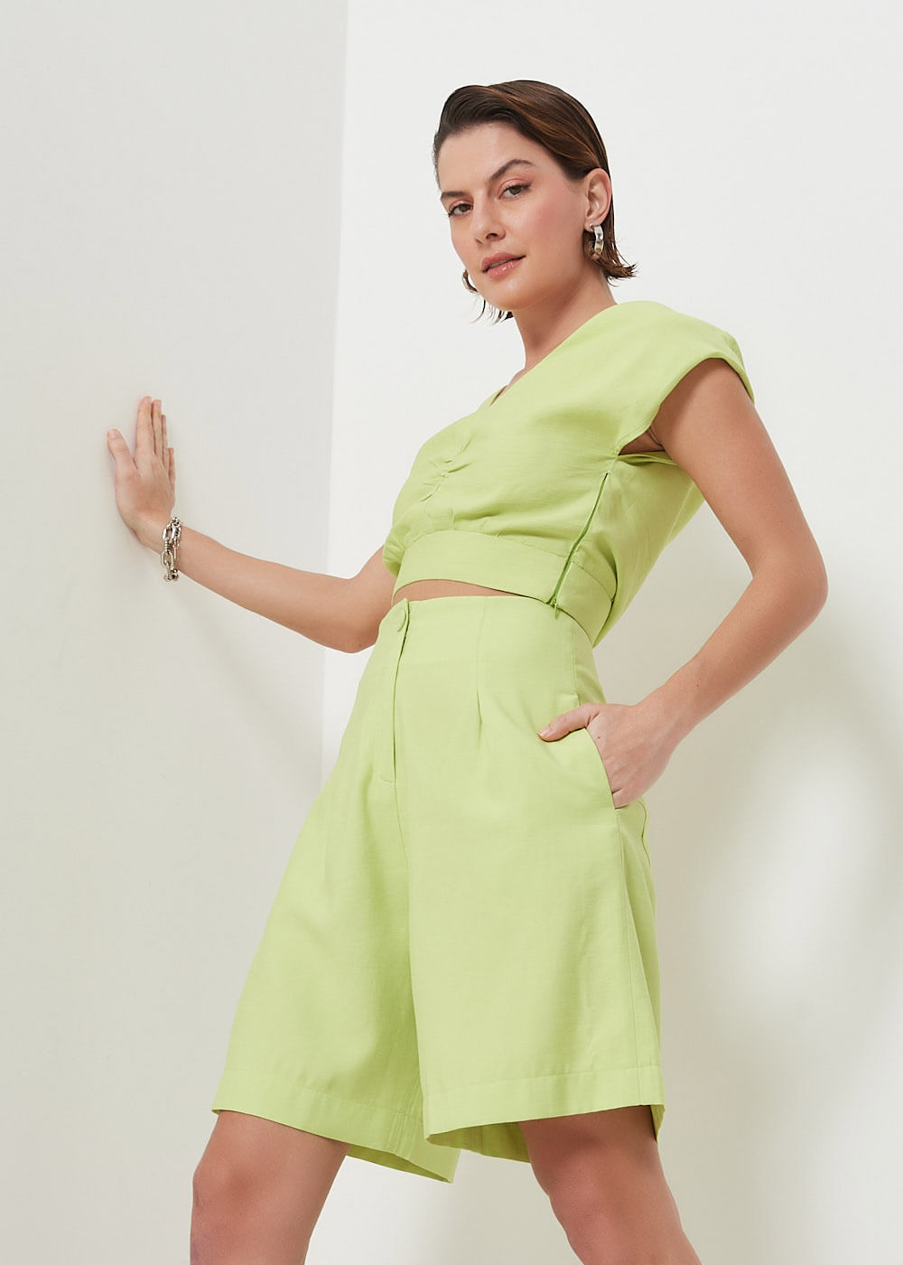 22.60.3003LEM BERMUDA SEM CÓS ALFAIATARIA