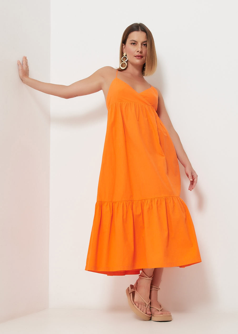 53.11.3030PIT VESTIDO MIDI DECOTE V ALCINHA