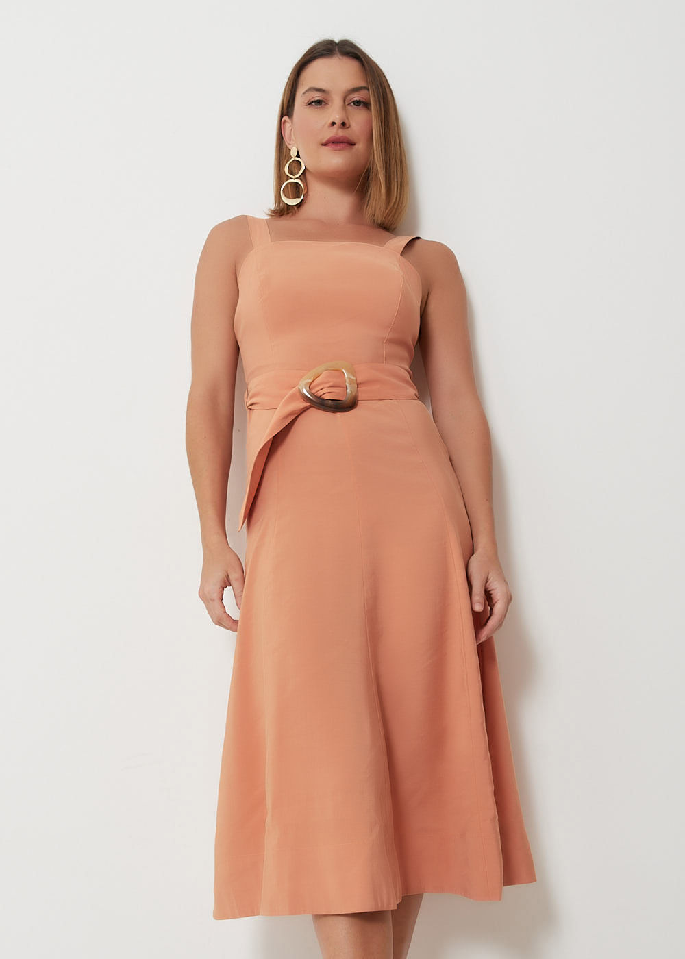 53.11.3027PSG VESTIDO MIDI DECOTE QUADRADO