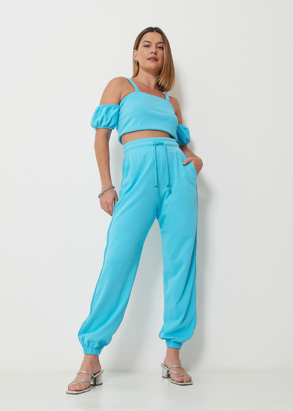 62.30.3006MBU CALÇA JOGGER MALHA DETALHE TRANÇA