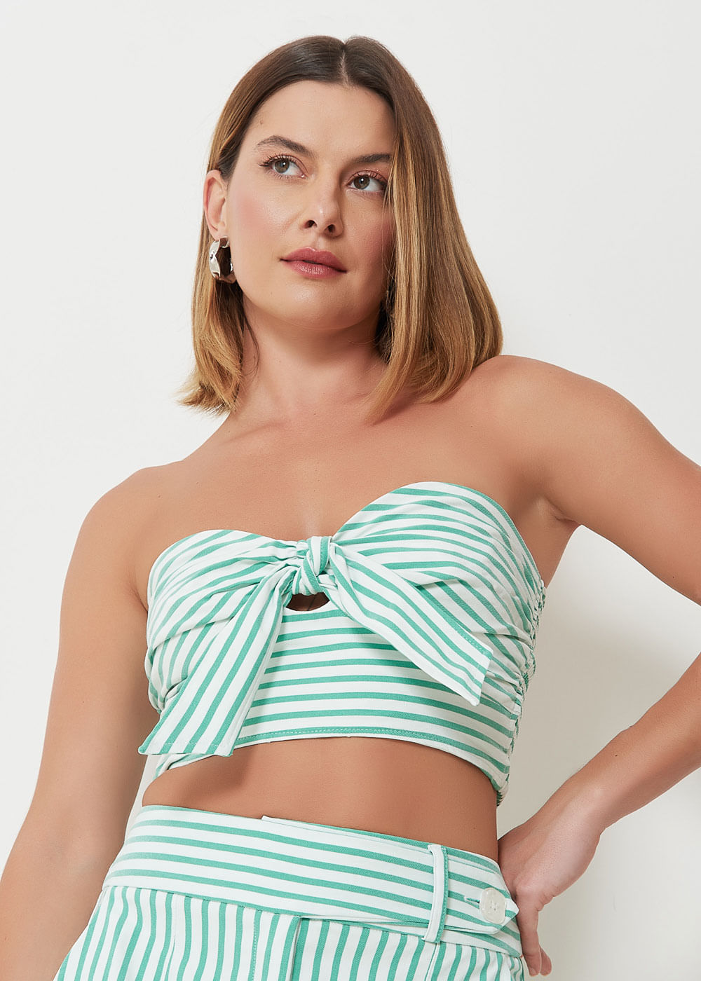 59.60.3089LIS TOP CROPPED LISTRADO SEM ALÇA