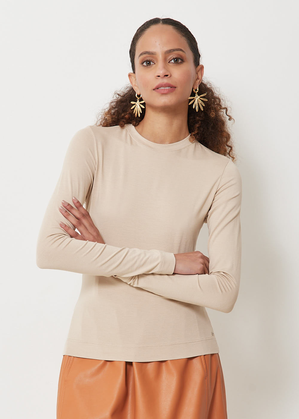 66.10.3102HAI BLUSA MANGA LONGA BÁSICA MALHA