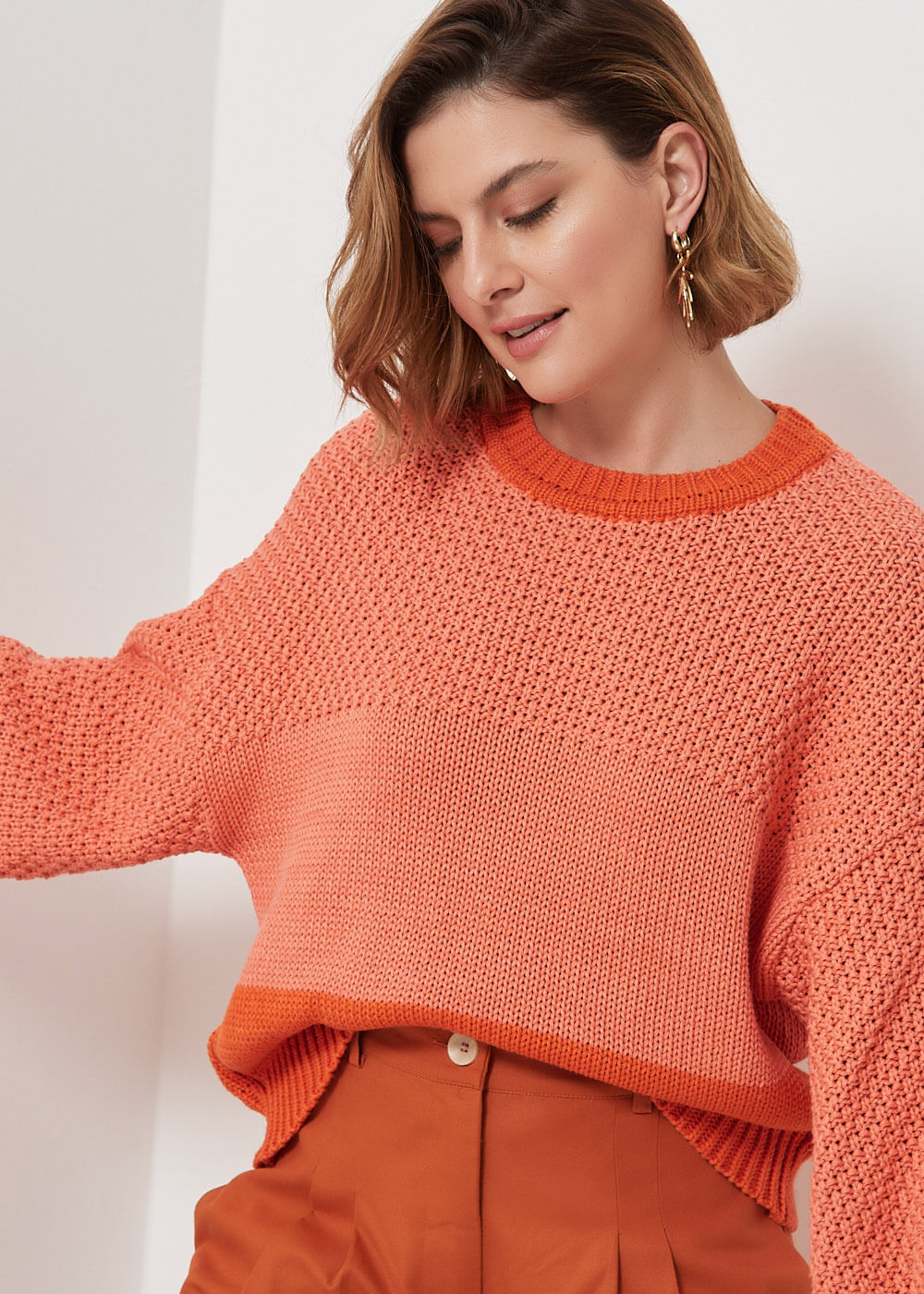 46.40.3109BIC BLUSA PULL TRICOT BICOLOR