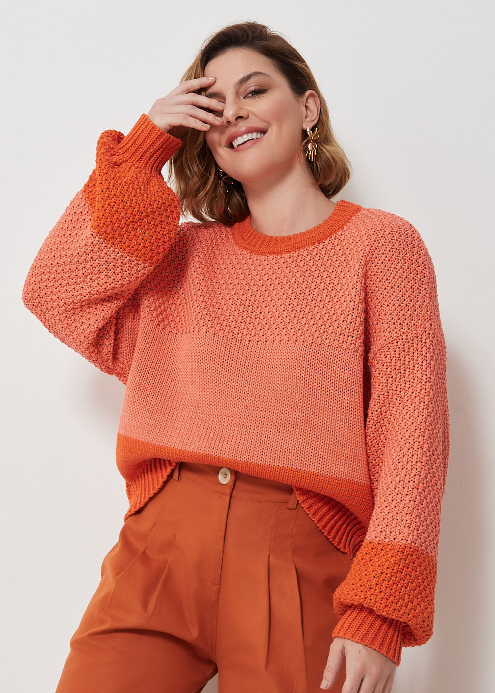 46.40.3109BIC BLUSA PULL TRICOT BICOLOR