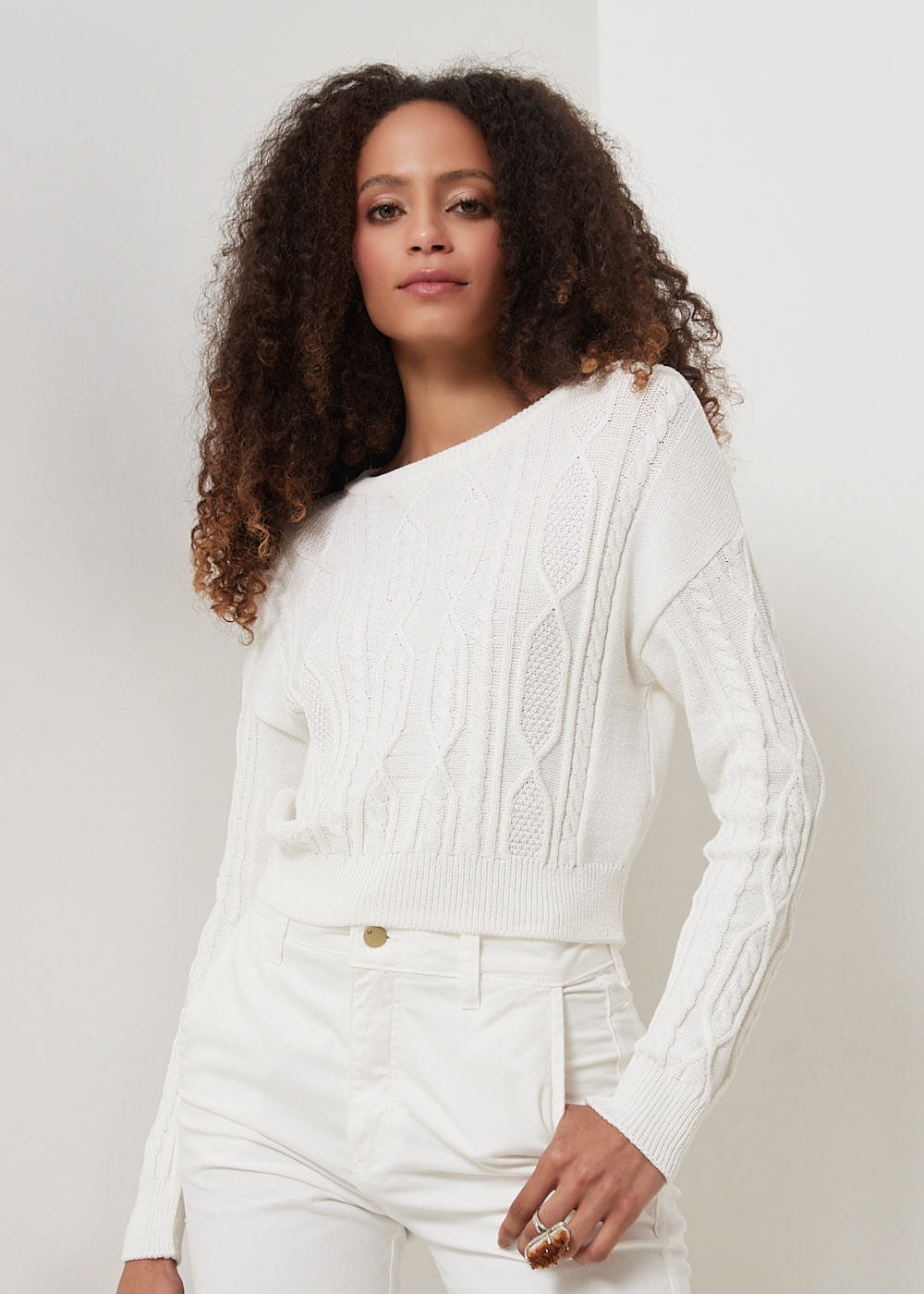 46.40.3102OFW BLUSA MANGA LONGA TRICOT TRANÇADO