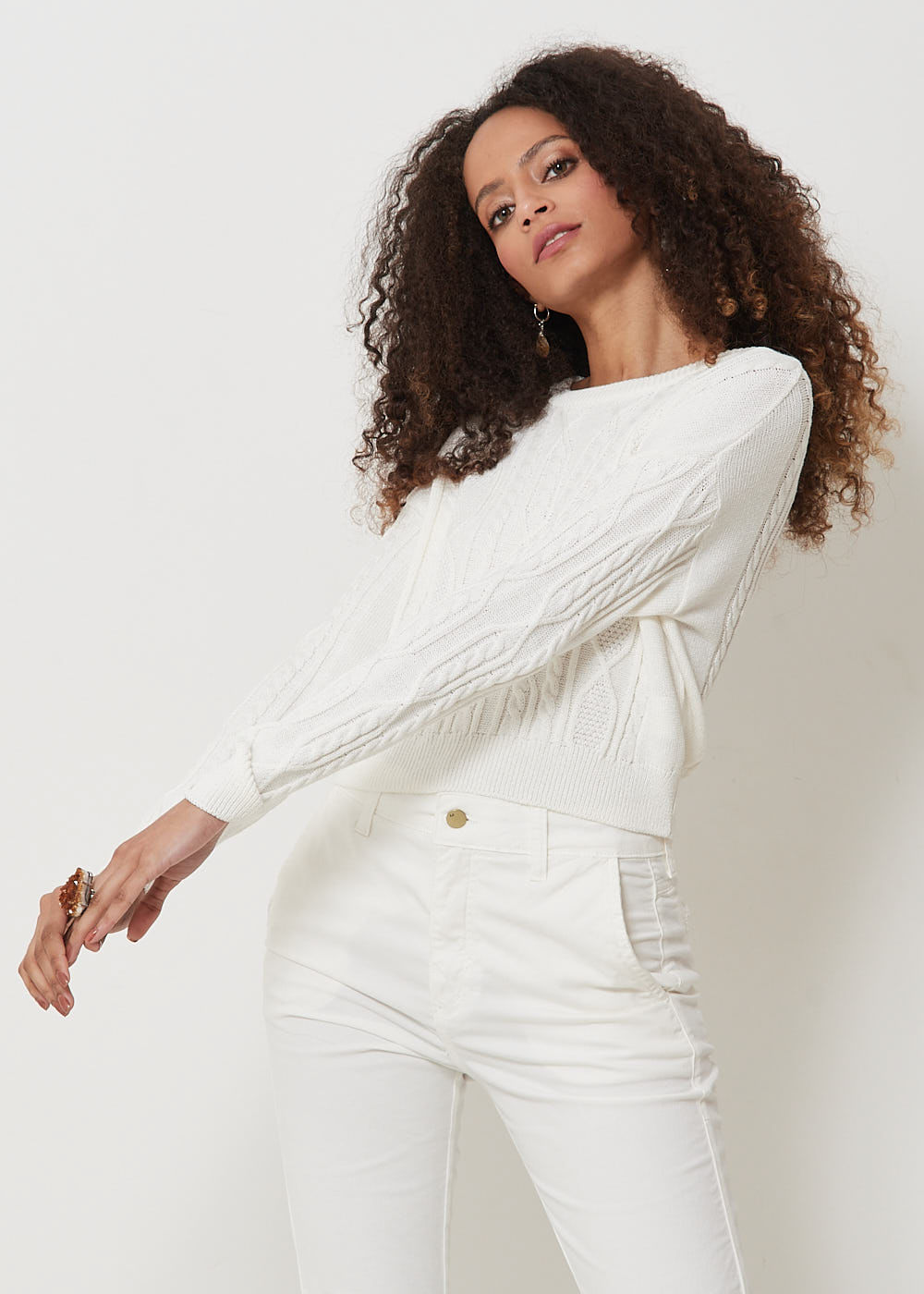 46.40.3102OFW BLUSA MANGA LONGA TRICOT TRANÇADO
