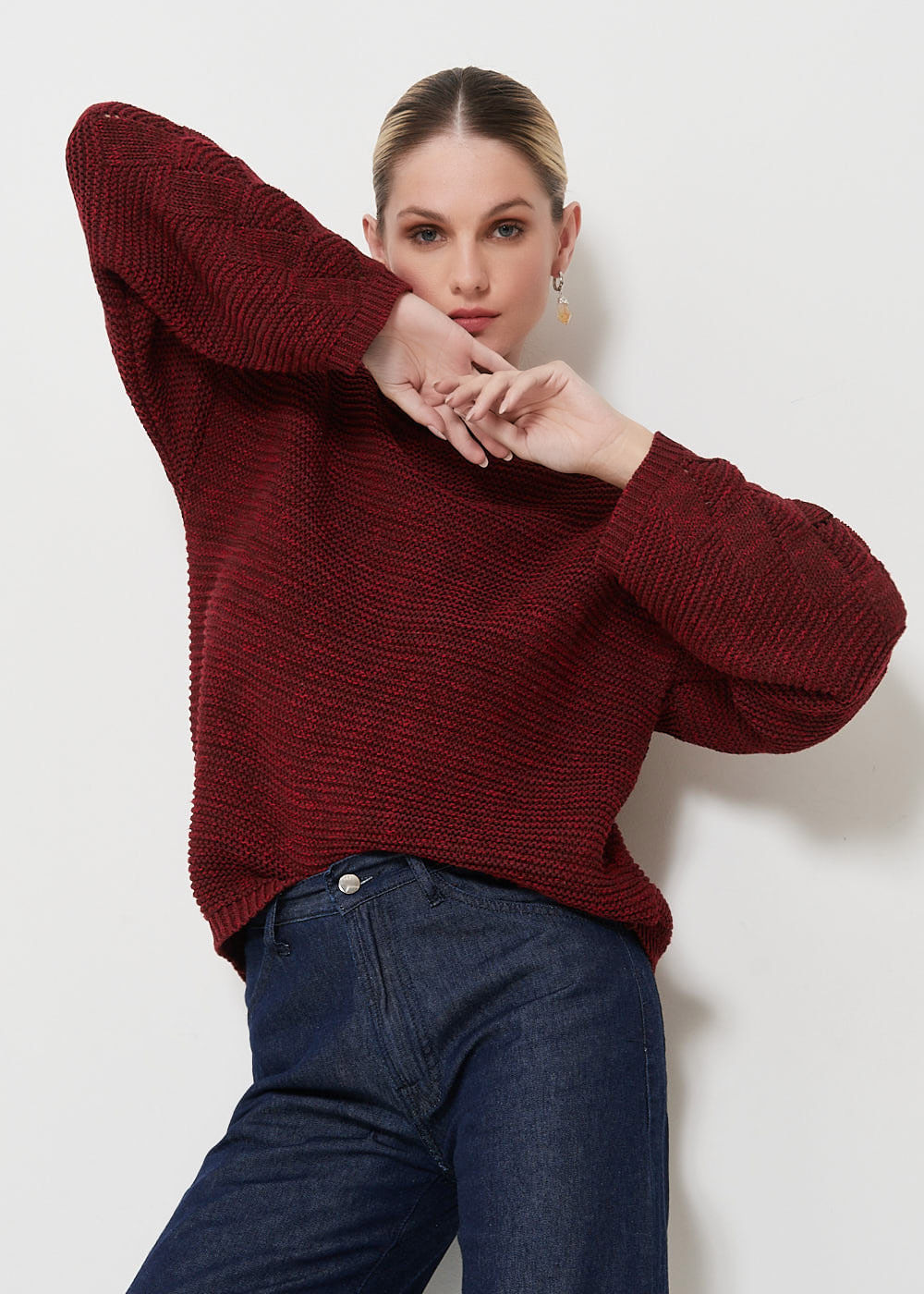 46.40.3110SUM BLUSA PULL GOLA ALTA TRICOT