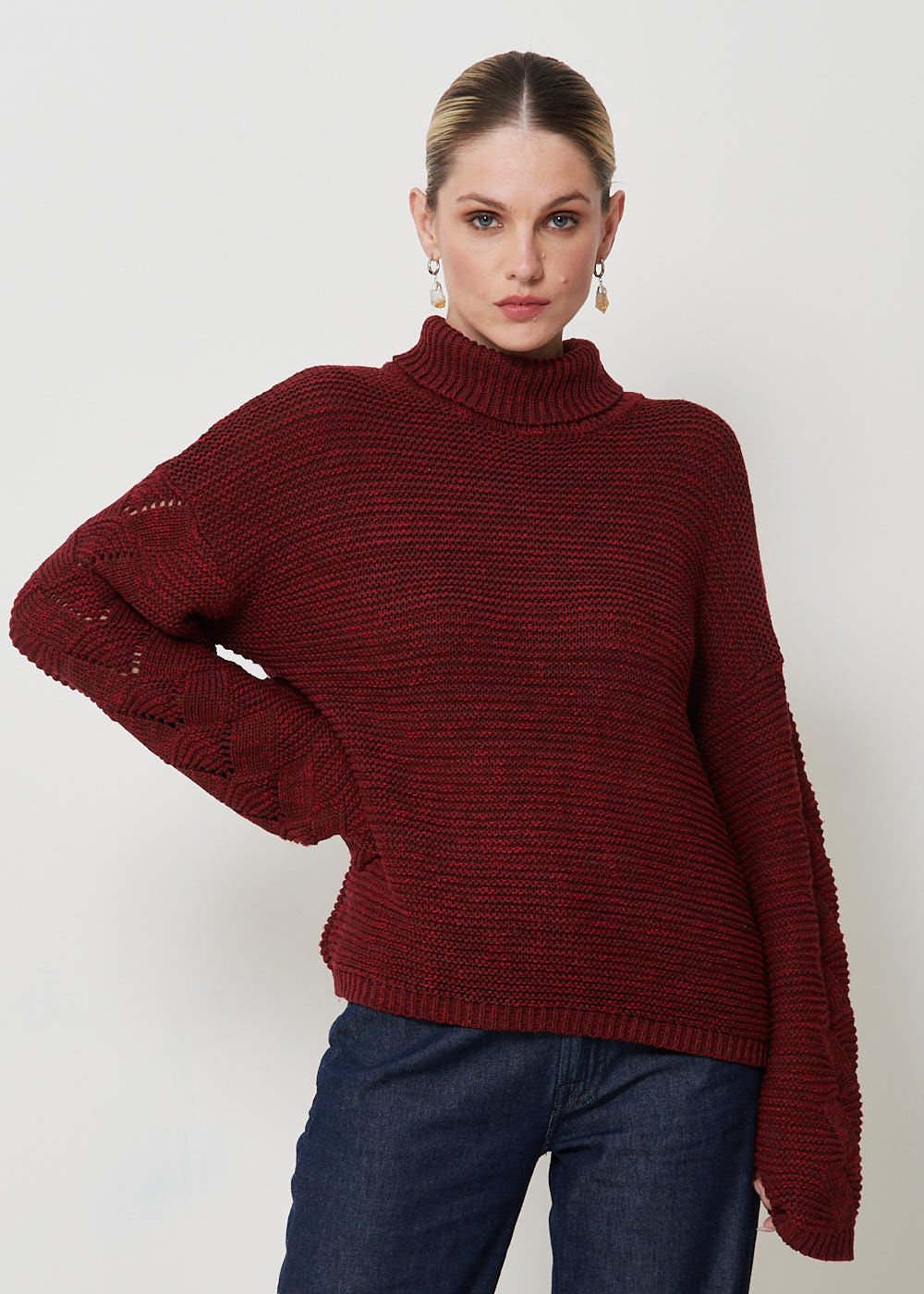 46.40.3110SUM BLUSA PULL GOLA ALTA TRICOT