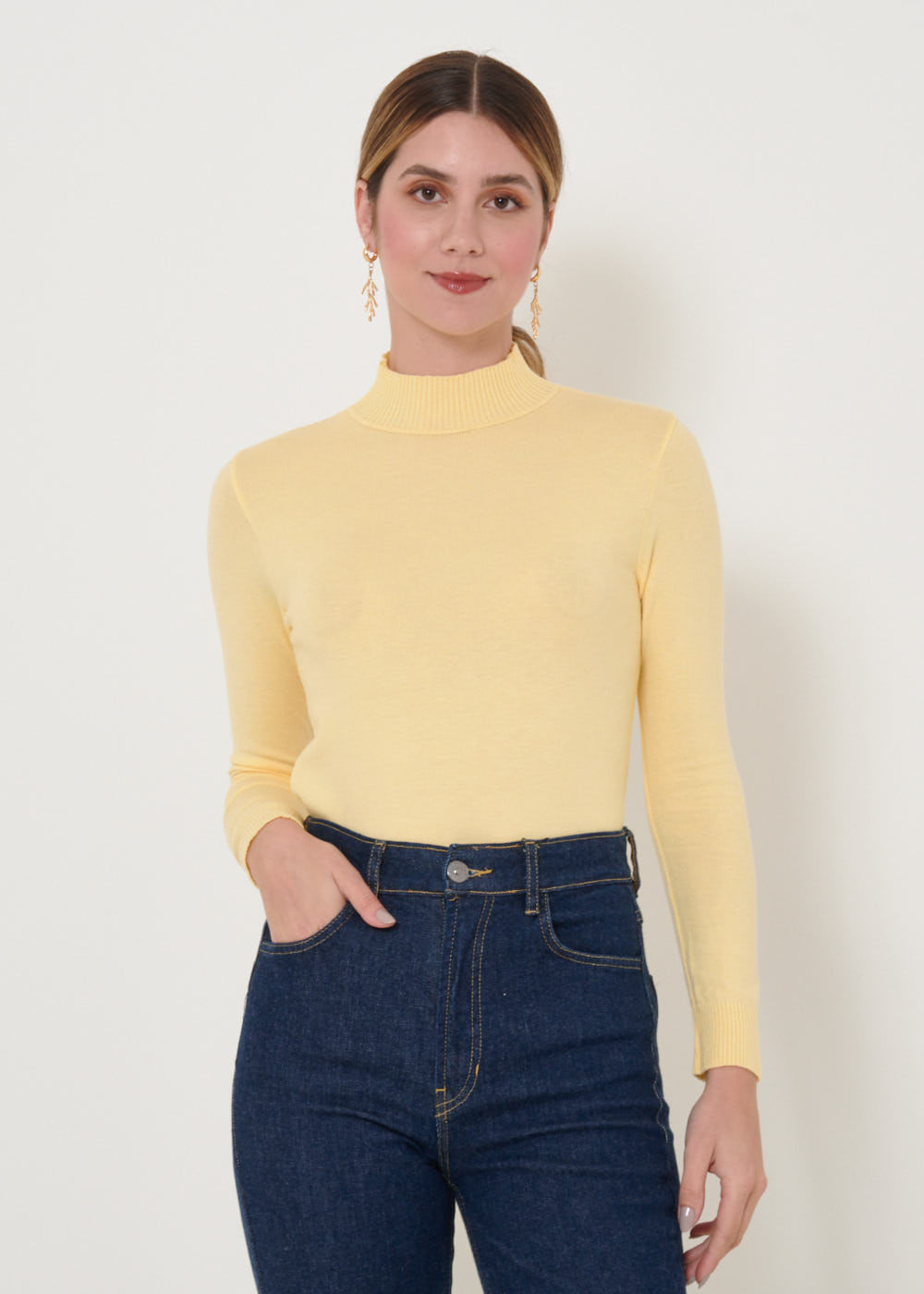 46.10.6903CUP BLUSA TRICOT BÁSICA GOLA ALTA