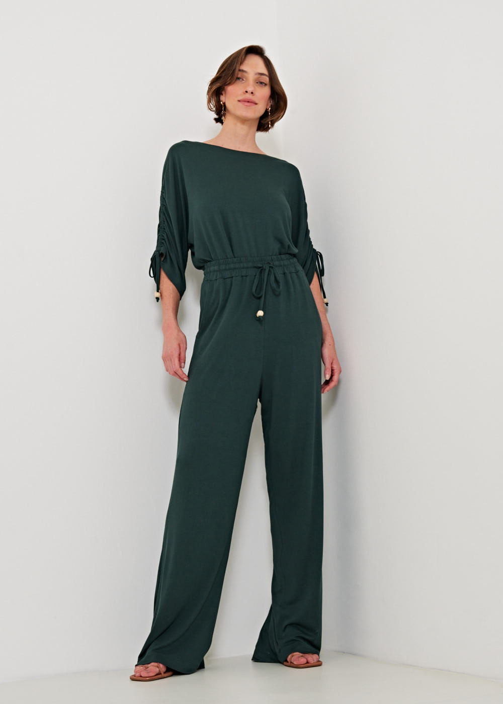 62.30.3203MIL CALÇA MALHA WIDE LEG COM CORDÃO