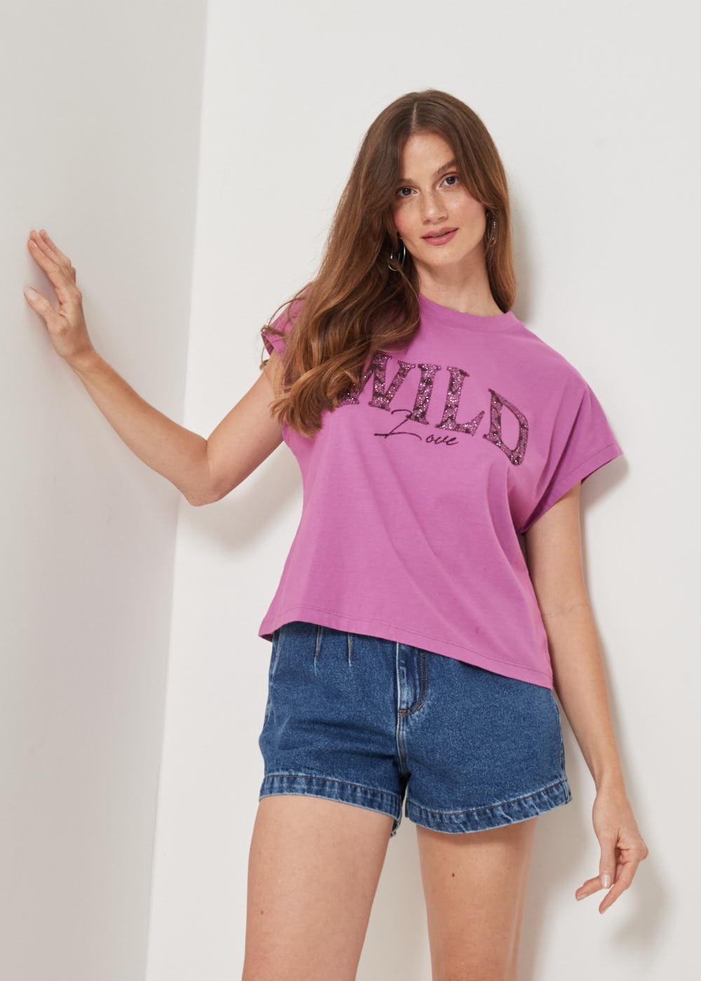 67.43.3216MTL T-SHIRT MALHA WILD APLICACAO
