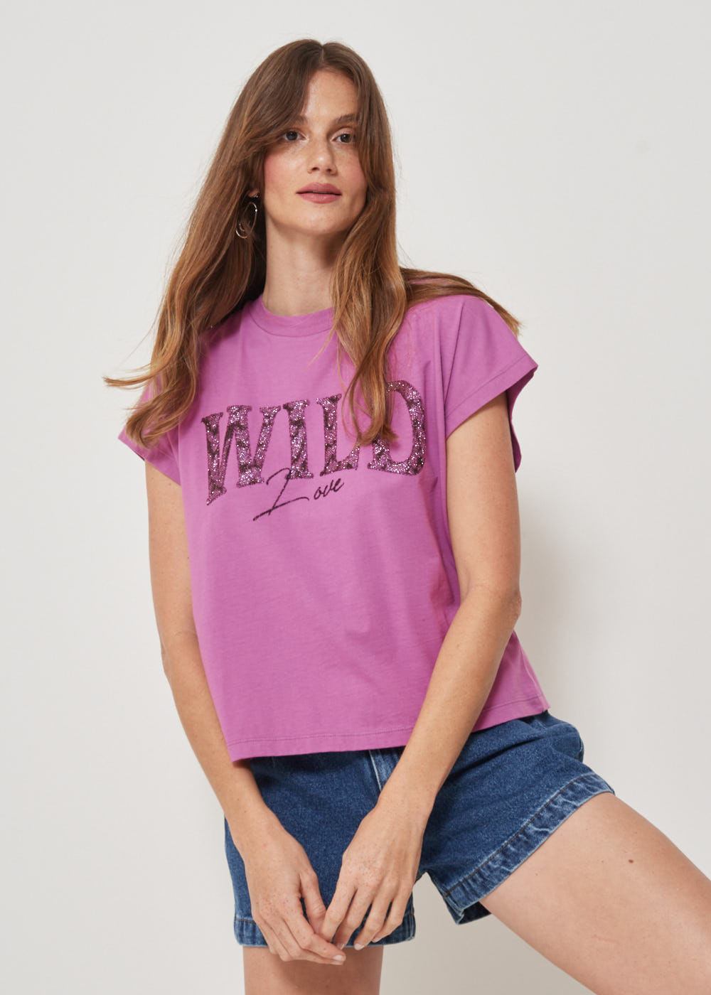 67.43.3216MTL T-SHIRT MALHA WILD APLICACAO