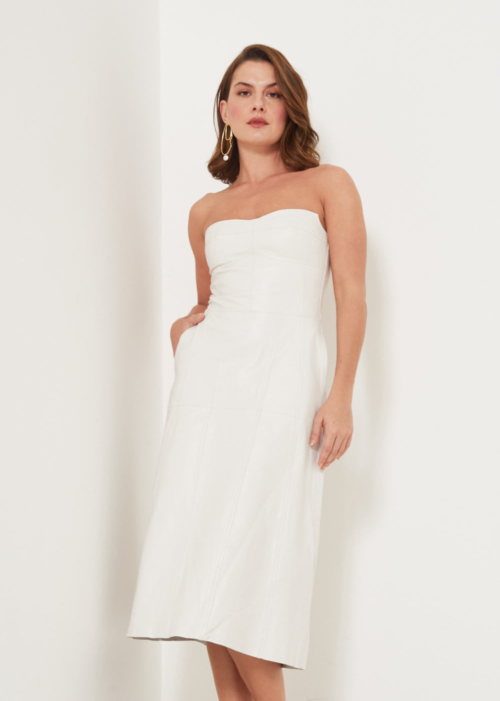 33.10.3201OFW VESTIDO MIDI COURO ALÇAS REMOVÍVES