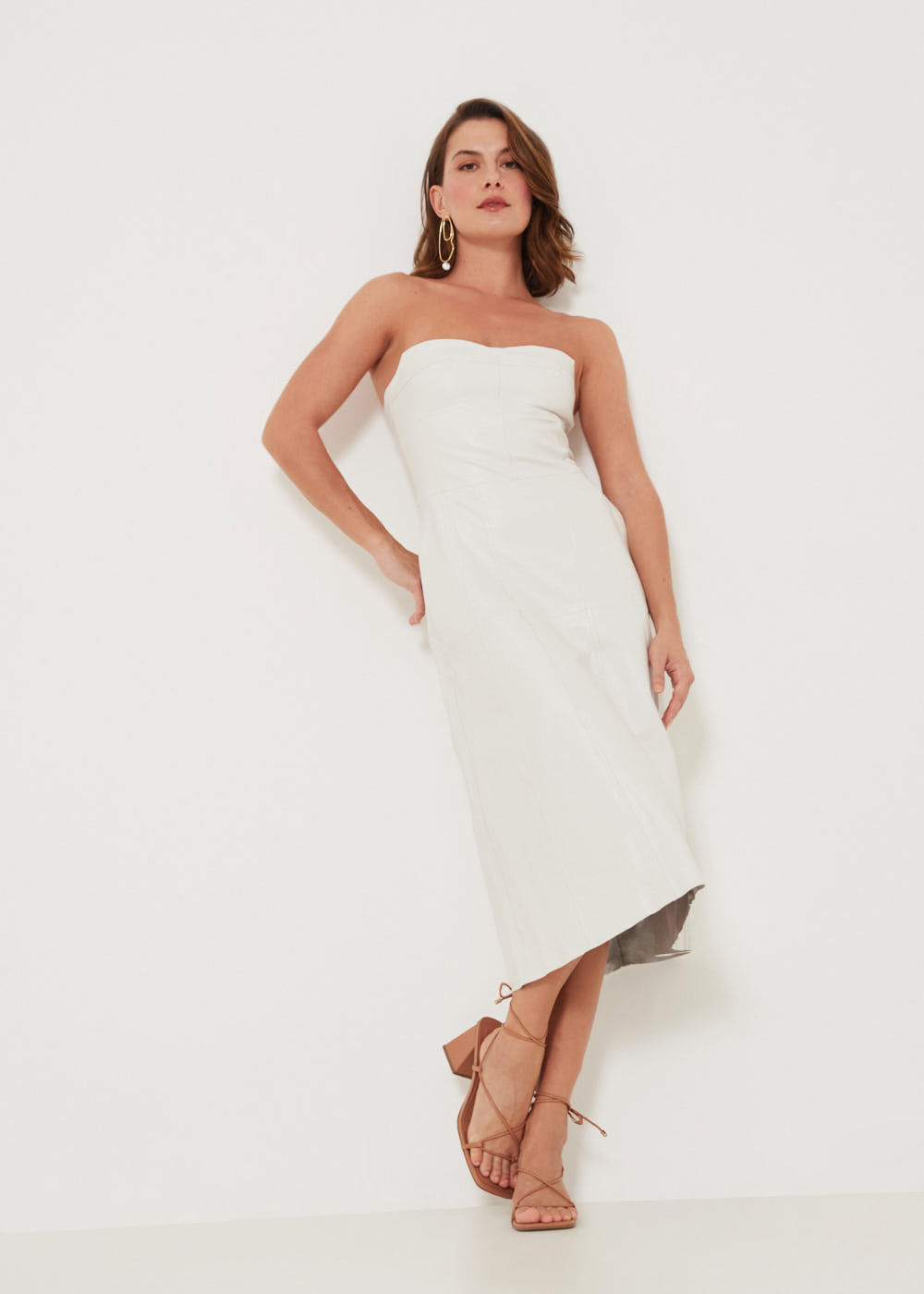 33.10.3201OFW VESTIDO MIDI COURO ALÇAS REMOVÍVES