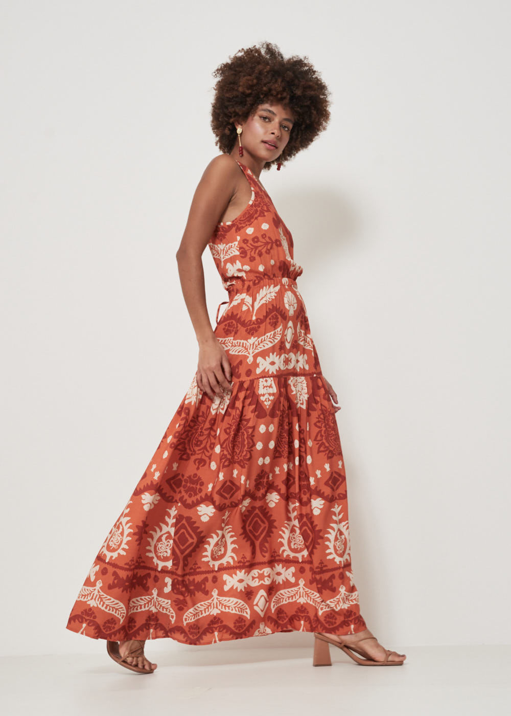 53.50.3236MNG VESTIDO REGATA LONGUETE ESTAMPA ETHNIC GARDEN