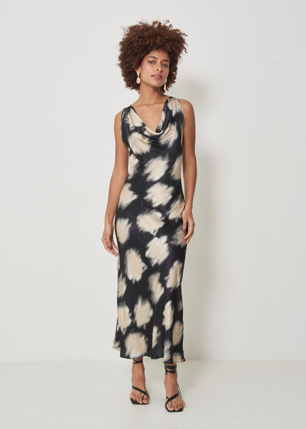 53.50.3244EST VESTIDO LONGUETE DEGAGÊ ESTAMPA SUMMER PAINTING
