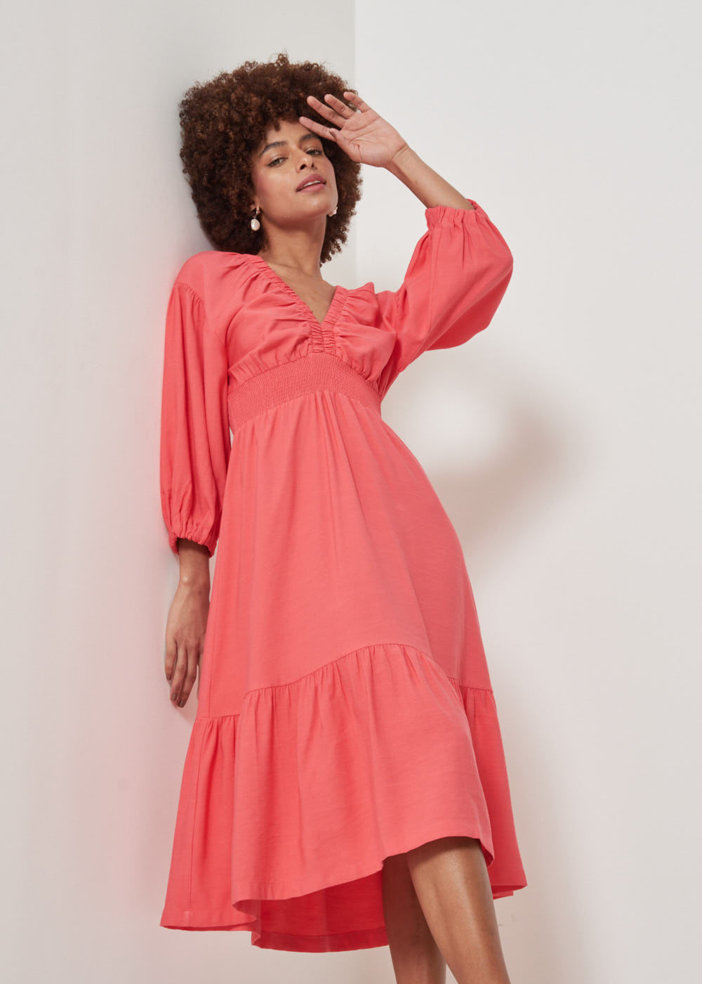 53.12.3205GOI VESTIDO MIDI MANGAS 3/4