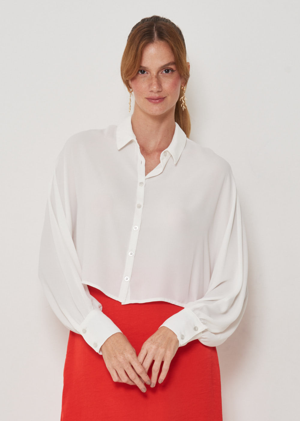 55.40.3212OFW CAMISA CHIFFON MANGA MORCEGO