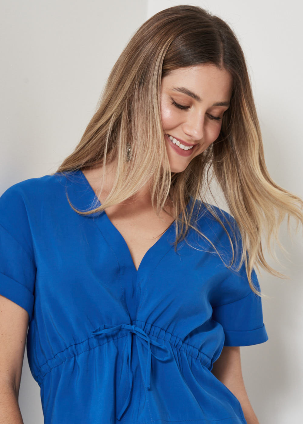 57.40.3212RO1 BLUSA M/C DECOTE V CAVA DESLOCADA