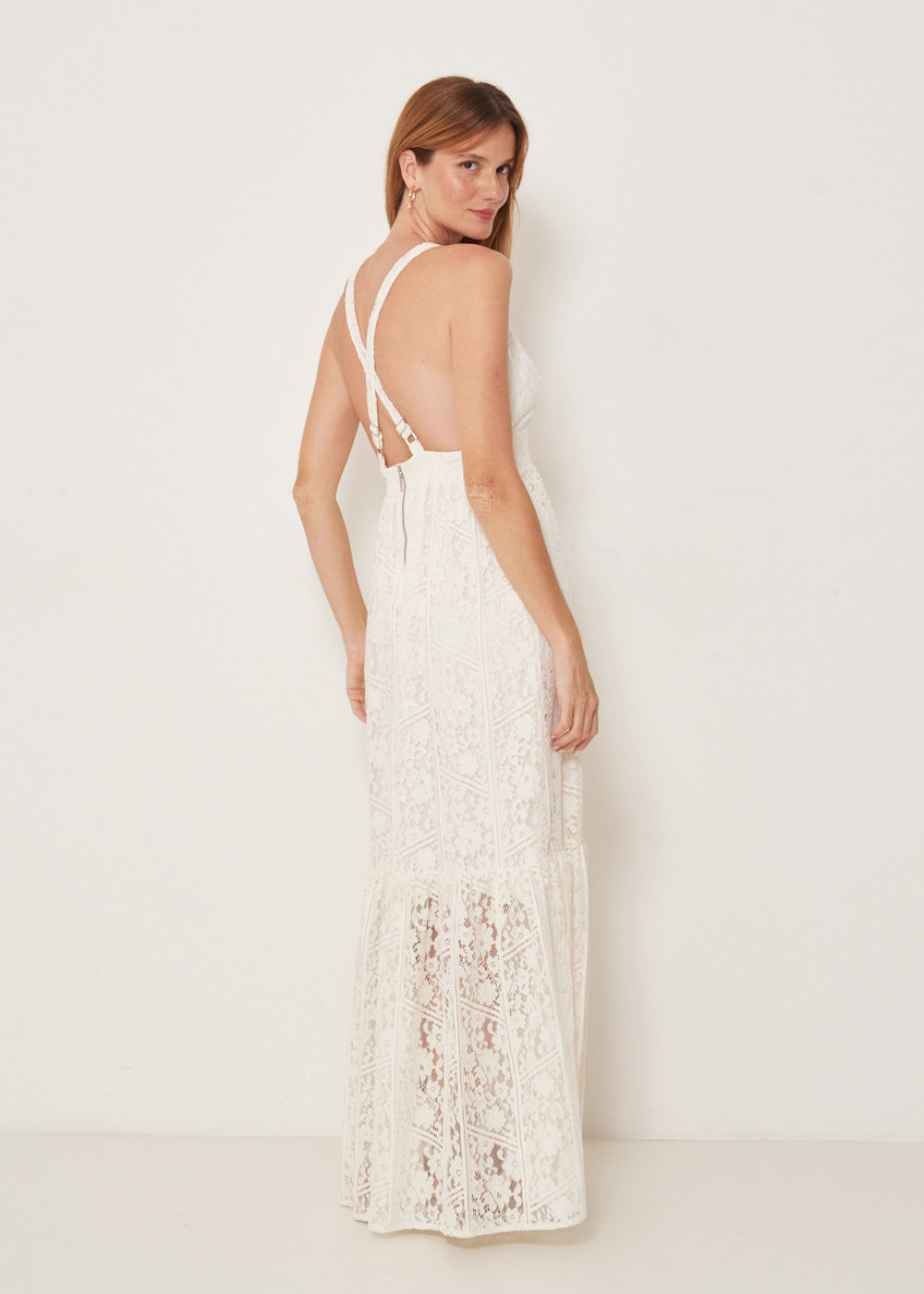 53.00.3214OFW VESTIDO LONGO RENDA DECOTE V