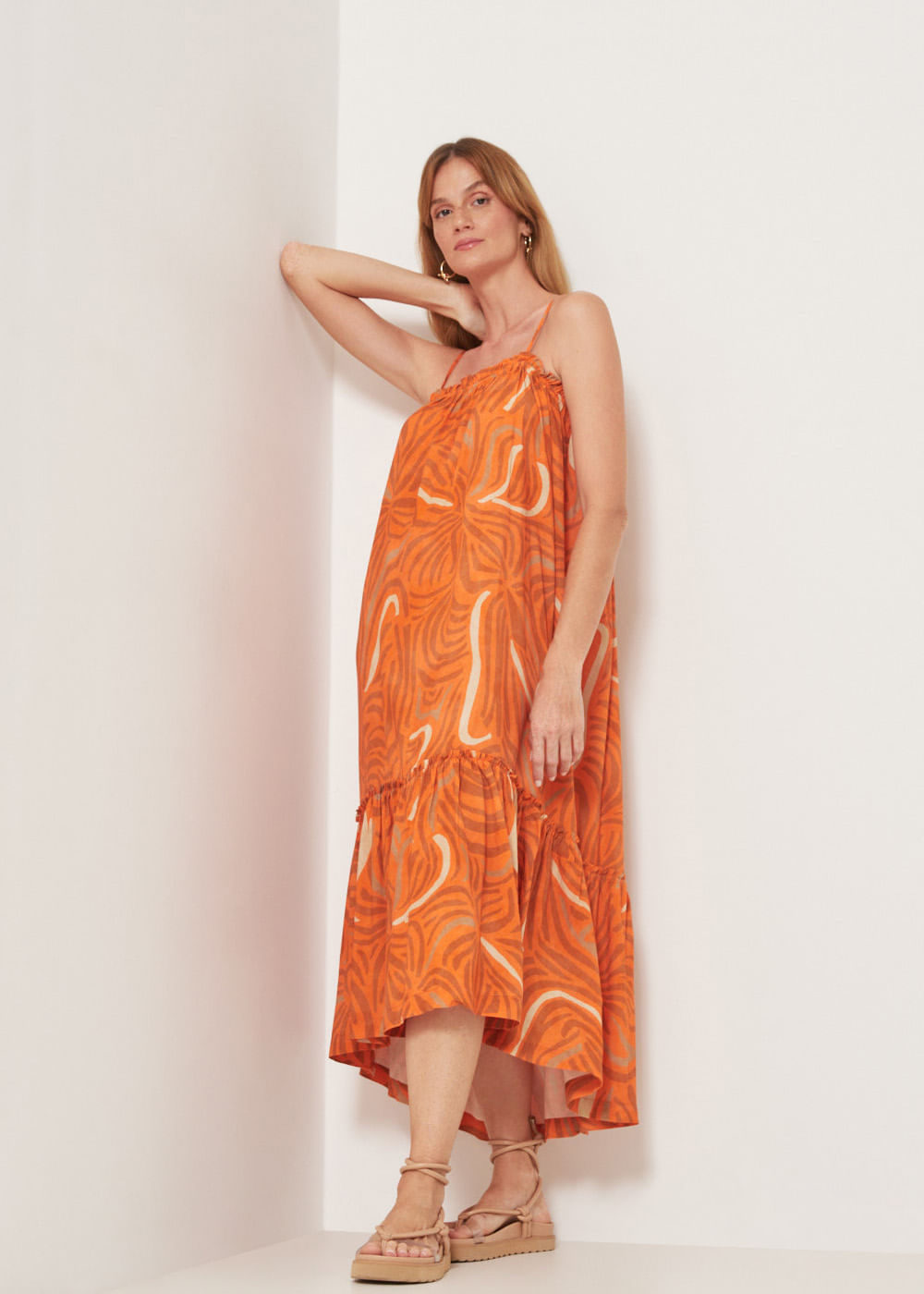 53.21.3217EST VESTIDO MIDI ESTAMPA SER